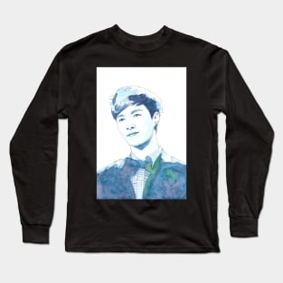 EXO Lay Watercolour Design by NiamhYoungArt Long Sleeve T-Shirt